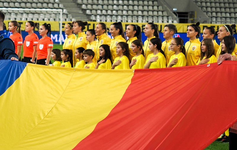 Naționala feminină a României de fotbal, remiză cu Slovacia. Bara ne-a salvat de la a treia înfrângere din grupă