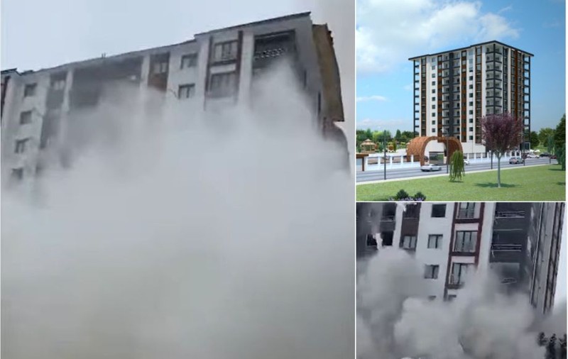 Cum s-a năruit, în doar 5 secunde, un bloc inaugurat în 2022 și prezentat „rezistent la cutremur”, în timpul seismelor din Turcia. Un apartament costa 140.000 de euro