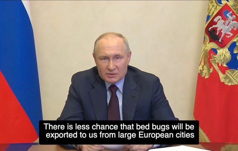 Putin ironizează Europa pe tema ploșnițelor. „Cu cât mai puţine vechituri, cu atât mai puține posibilități de a ne fi trimiși gândaci de pat”