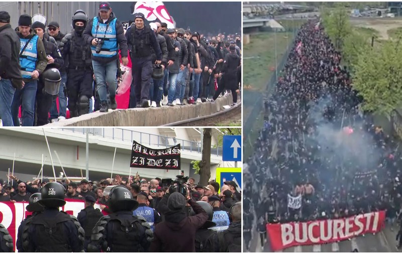 Suporterii s-au luat la bătaie înainte de derby-ul din Liga a II-a CSA Steaua - Dinamo. 900 de jandarmi, mobilizați | VIDEO