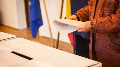 A,Person,Casts,Her,Ballot,During,Voting,For,Parliamentary,Elections
