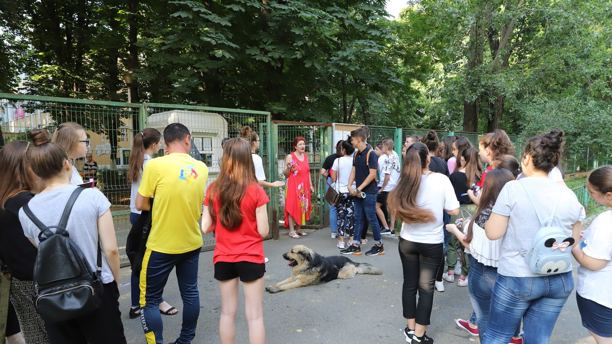Elevii de la Școala 103 din București se încurajează înainte de testul la limba română de la Evaluarea Națională