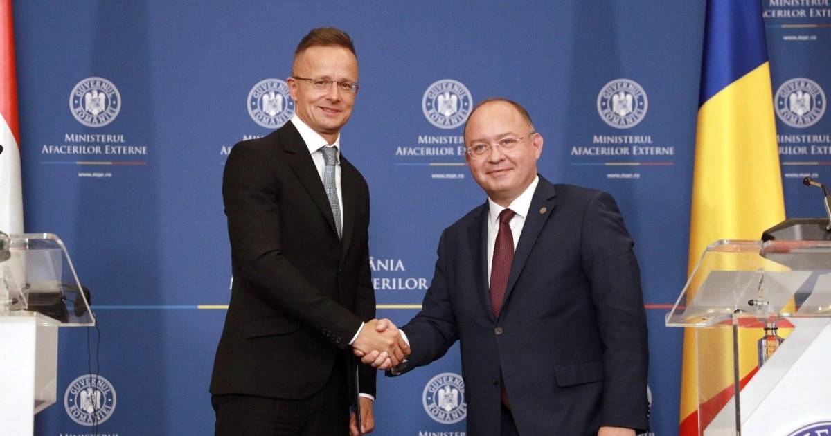 Bogdan Aurescu i-a cerut lui Szijjarto ca oficialii maghiari să respecte „sensibilitățile României” în discursurile ținute în țara noastră. Foto: MAE