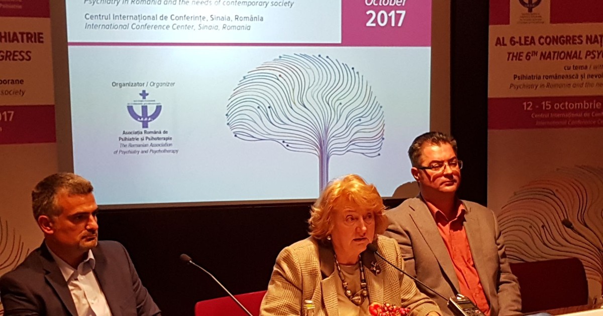Profesorul doctor Cătălina Tudose, președintele Asociației Române de Psihiatrie și Psihoterapie, vorbește la Congresul Național de Psihiatrie de ADHD și tulburările din spectrul autist, care afectează tot mai mulți adulți.