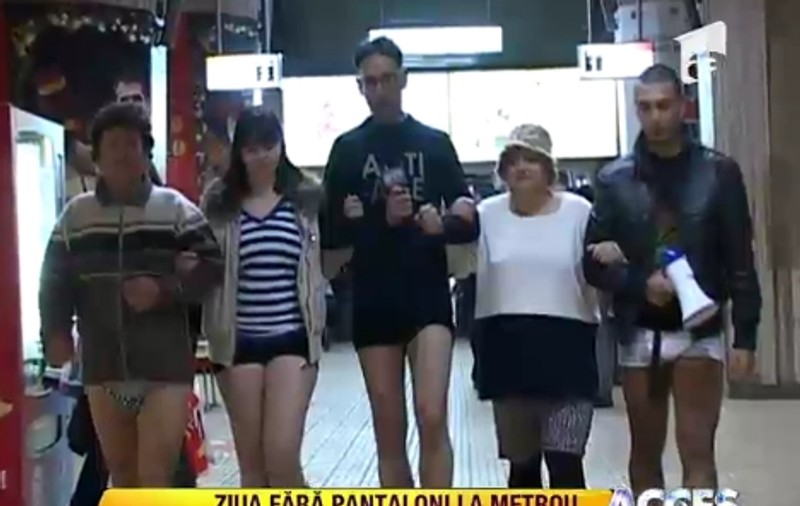 Marilena Chelaru s-a dezbrăcat la metrou 