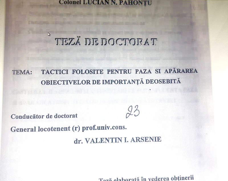 Libertatea prezintă pasaje din lucrarea de doctorat a șefului SPP Lucian Pahonțu, publicată în 2003. Istoric: „E în registrul mentalității lui Nicolae Ceaușescu, în care revoluționarii erau catalogați drept huligani”