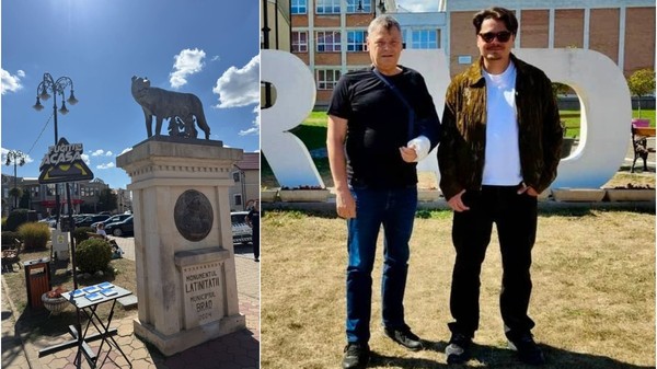 Florin Cazacu, primarul municipiului Brad, alături de Selly, după filmările pentru „Fugiți de acasă” | sursa foto: Facebook