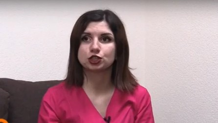 Victoria, în videoul înregistrat de ruși. Foto: Captură video