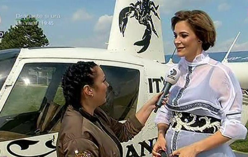 Roxana Ciuhulescu pilotează elicopetere și însărcinată în luna a șaptea. " Suntem la fel de nebuni amândoi"