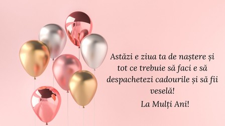 Urări de La mulți ani pentru fete