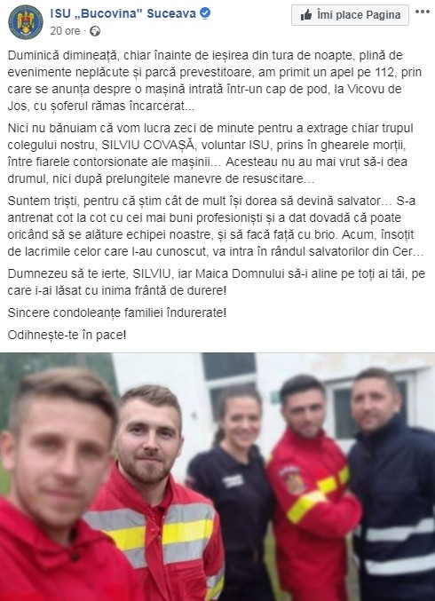 Mesajul colegilor de la ISU