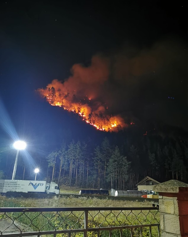 Pădurea de la Oituz arde de cinci zile. Incendiul s-a extins pe 28 de hectare