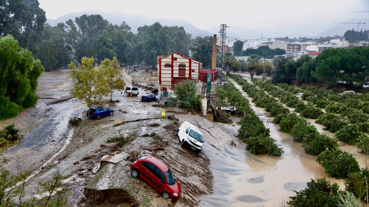 Imagine cu inundația din Malaga