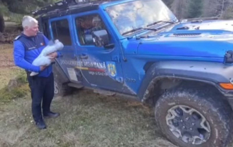 Patru adulţi şi un bebeluş de 3 luni, blocați pe munte, după ce maşina a rămas împotmolită în noroi: „O urgență absolută”