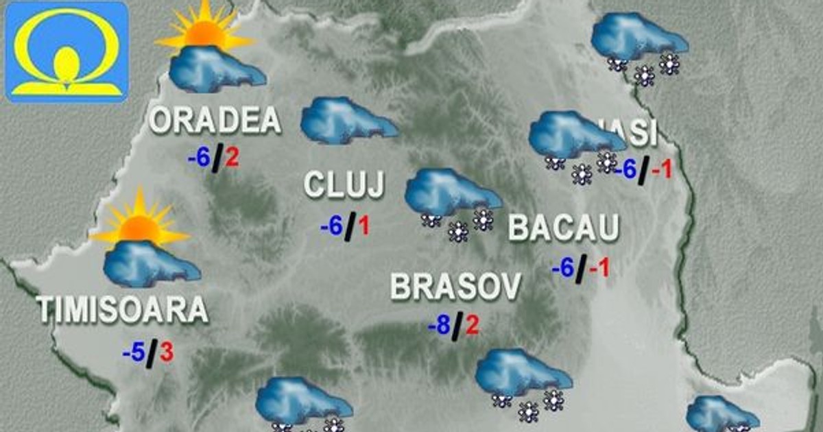 PROGNOZA METEO pentru 22 si 23 ianuarie.