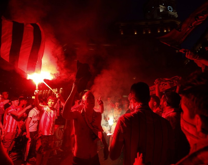 Noapte albă la Madrid! Fanii au celebrat câştigarea titlului