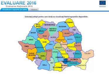 harta rezultate evaluare nationala 2016