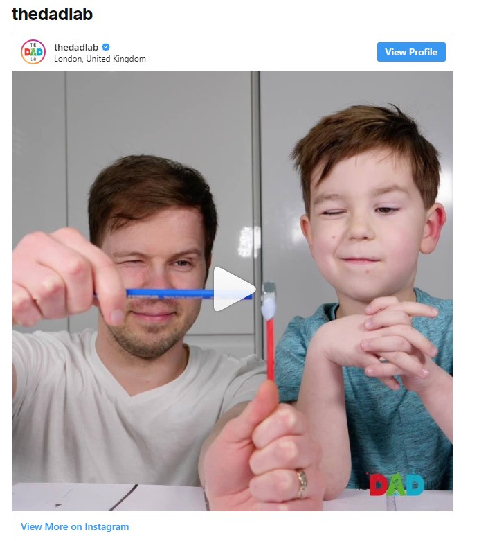 Thedadlab - conturi de Instagram educative