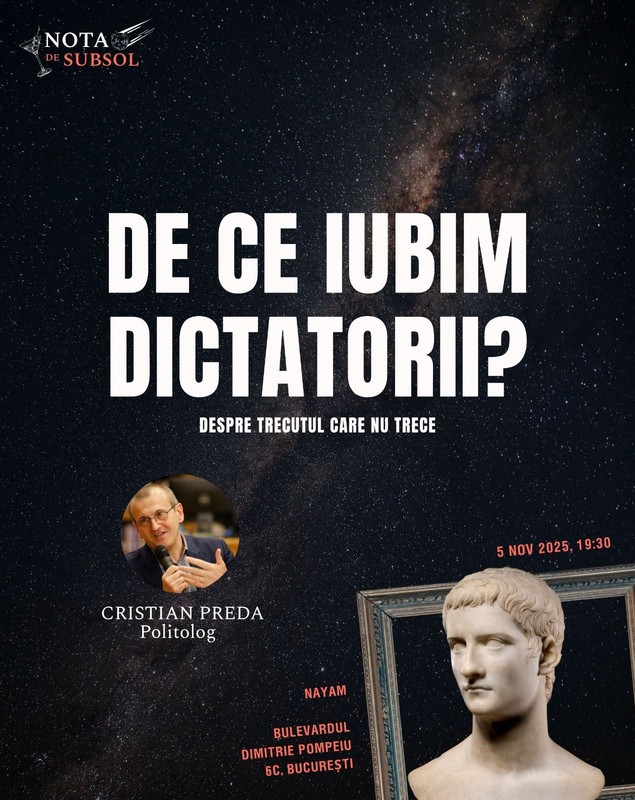 Noul concept care prinde contur în România vine din SUA și îi invită pe tineri la lectură în restaurante. Primul invitat, Cristian Preda: „De ce iubim dictatorii?”