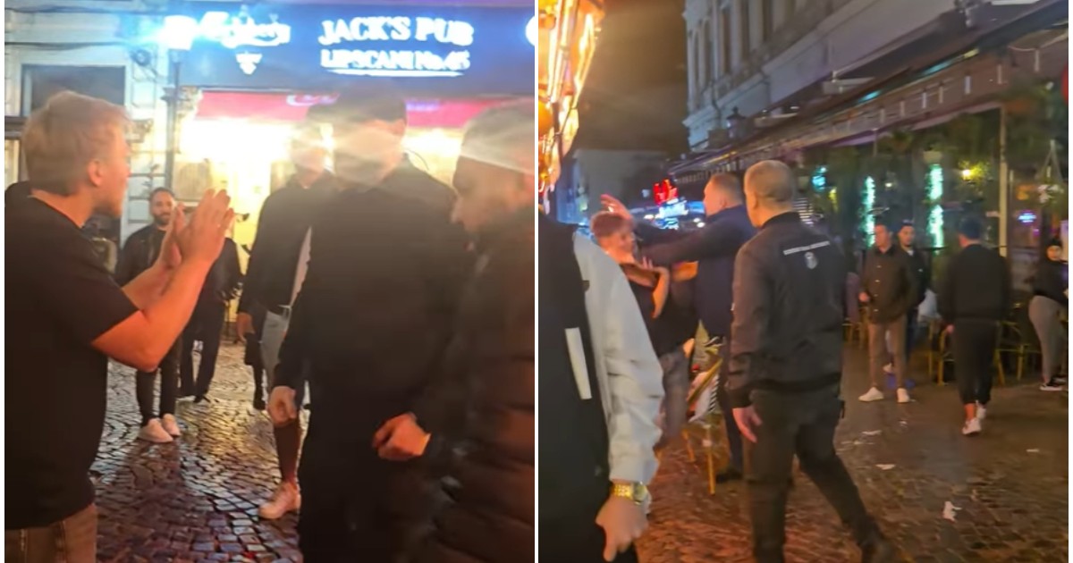 Tinerii care au fost luați la bătaie de agenții de pază, în Centrul Vechi din București