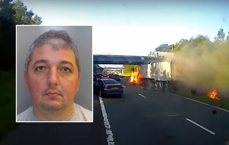 VIDEO | Șoferul român de TIR care a ucis trei oameni era cu ochii în telefon, pe site-uri pentru adulți, la 90 km/h