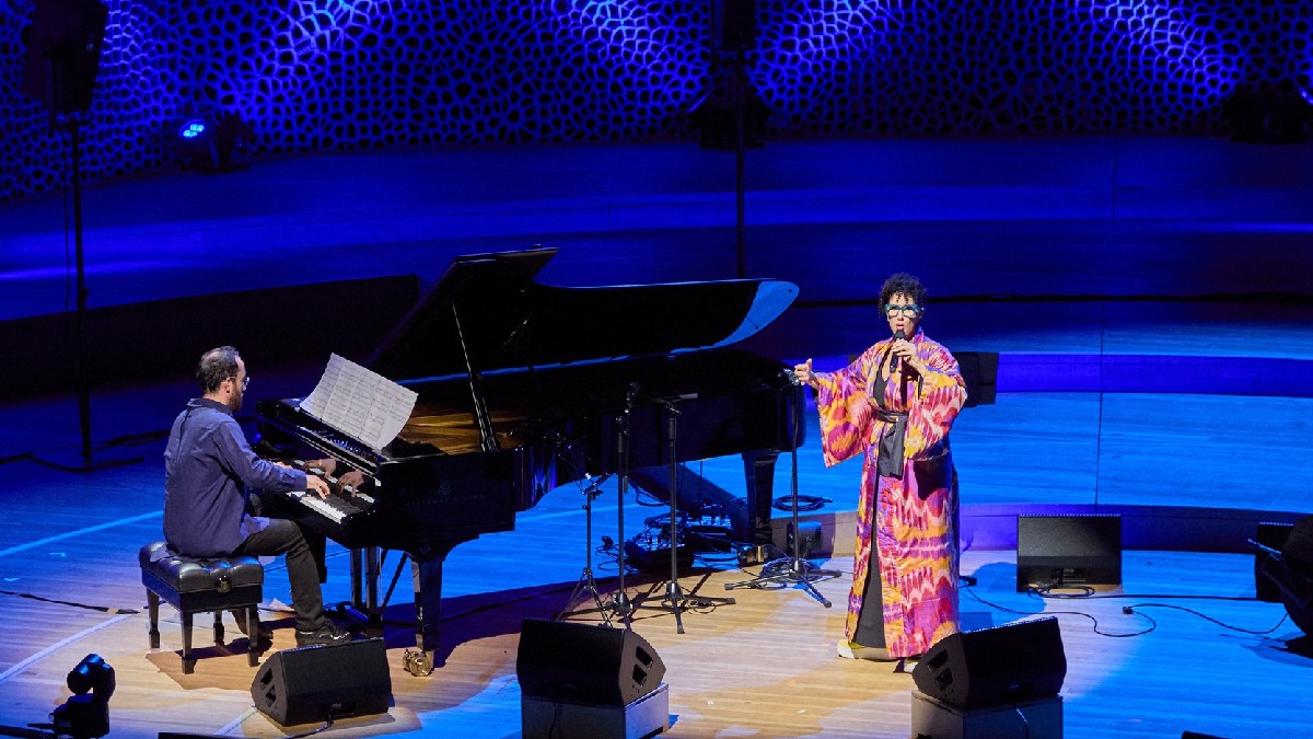 Igor Levit (l), pianist, and Efrat Alony, singer