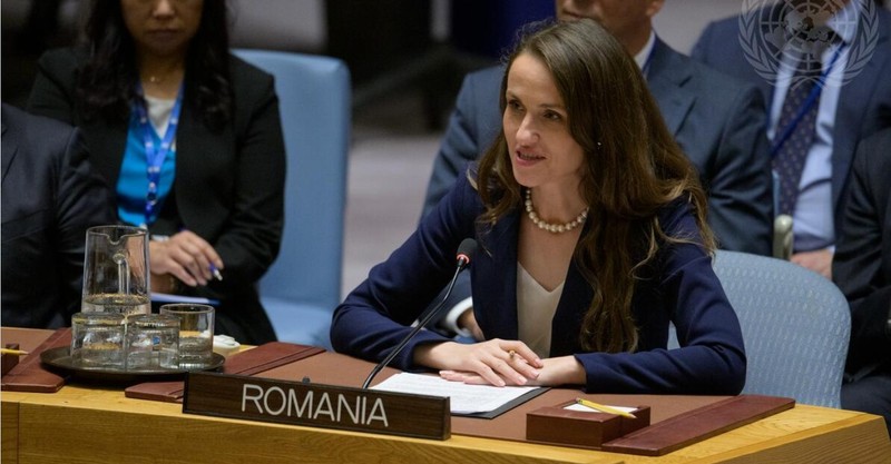 Oana Țoiu, la ONU. Imagine cu caracter ilustrativ Captură X @oana_toiu