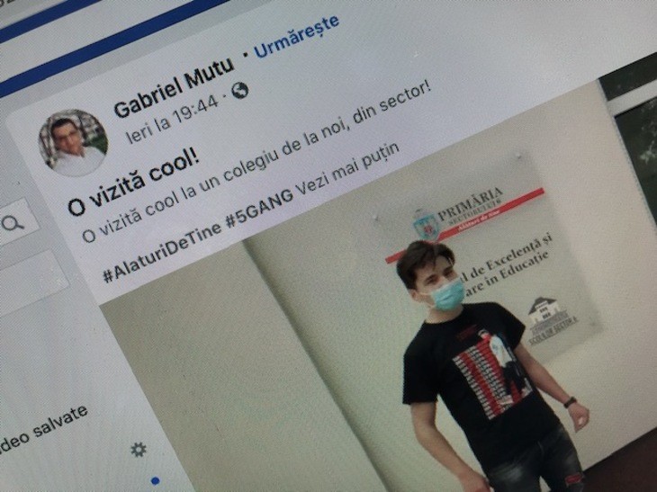 Postarea lui Gabriel Mutu a fost ștearsă ulterior. Foto: Pagina de Media