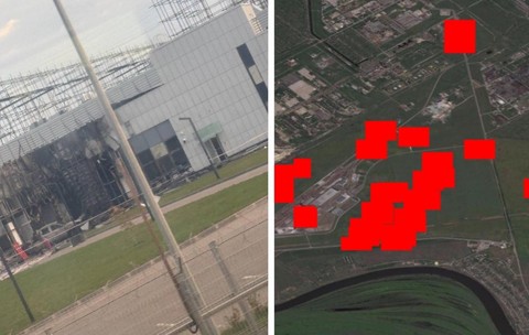 Centrul de date Sberbank atacat cu drone ucrainene Sursa foto captură X @Osinttechnical