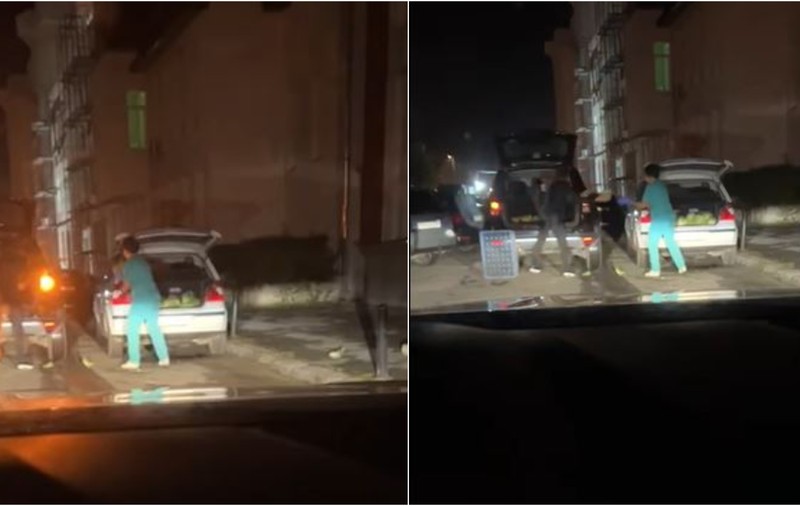 Infirmiera din Gorj filmată în timp ce încărca varză în mașină, sancționată de spital. Era în timpul programului și purta uniforma