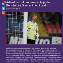Anunţul italienilor în privinţa lui Arlauskis