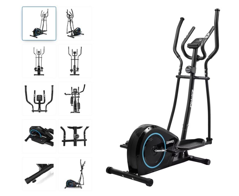 Bicicleta fitness eliptică Zipro Burn, volantă 8 kg
