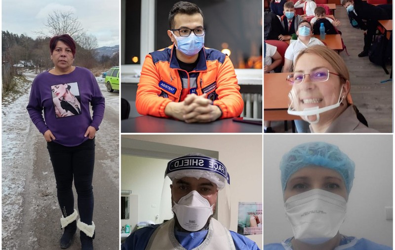 Portretele oamenilor din linia întâi, în aproape doi ani de pandemie. Cei care salvează, cei care schimbă, cei care educă, cei care împărtășesc