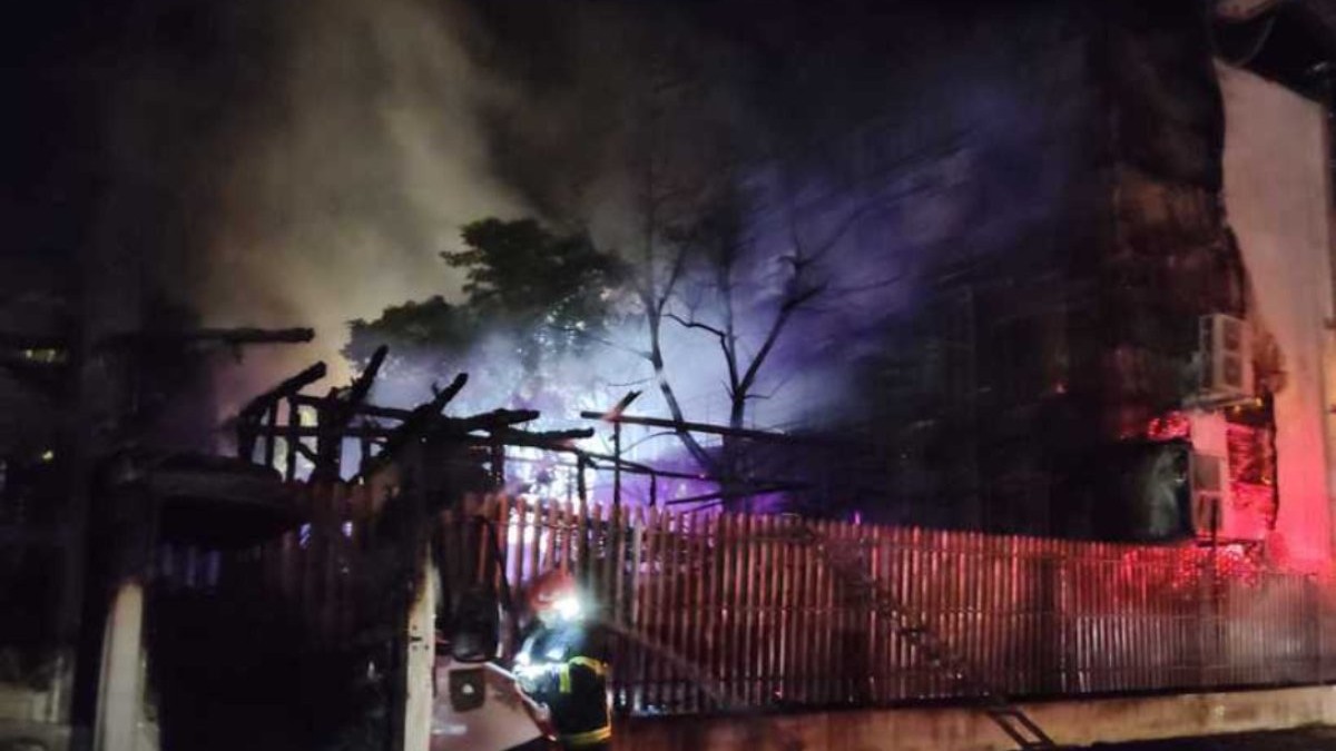 Incendiu la un restaurant din Galați. Foto ISU Galați