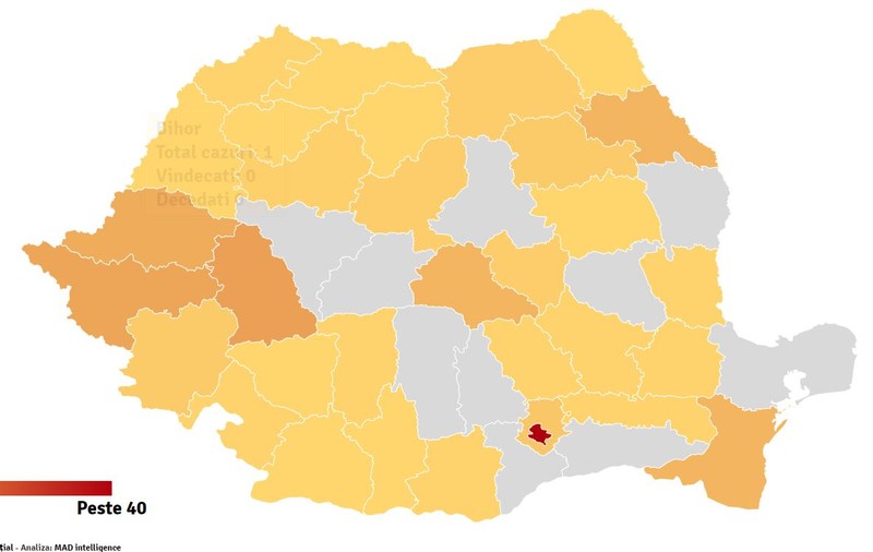 Trei noi instrumente de informare pentru publicul Libertatea: hartă interactivă cu evoluția pe județe și rezultatele unui studiu IRES și grafice cu îmbolnăvirile de COVID-19 pe vârste