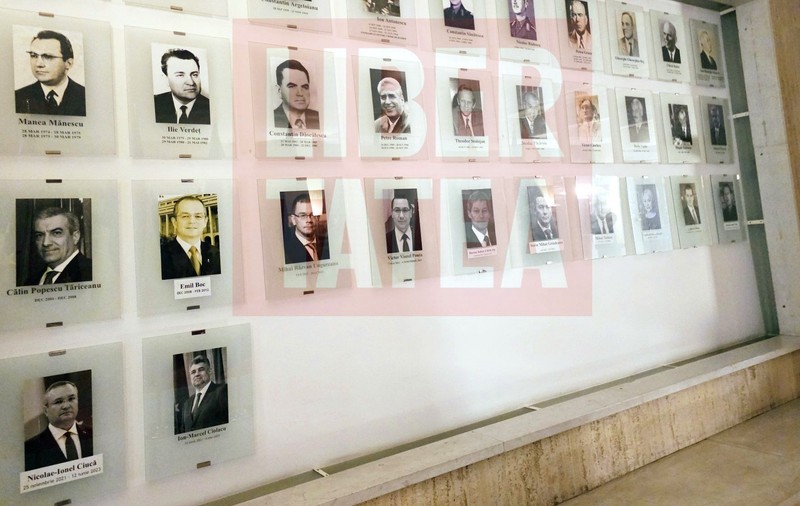 Pozele lui Ciucă și Ciolacu, pe tabloul de onoare din Palatul Victoria lângă Ion Antonescu, Petru Groza și Gheorghiu Dej