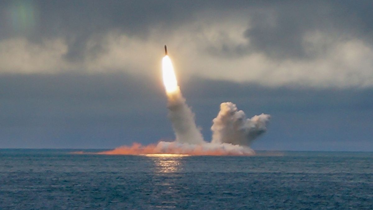 Rachetă balistică rusească lansată în Marea Barents în timpul unor manevre militare din 2019 FOTO: Profimedia