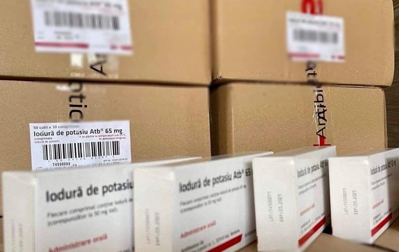 România a donat Republicii Moldova peste un milion de pastile de iodură de potasiu