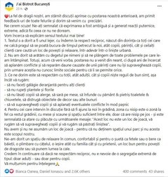 A doua postare, din 10 iulie, a adunat peste 2.600 de aprecieri și nicio reacție de nemulțumire, până la ora publicării acestei știri