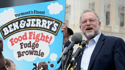 Jerry Greenfield, co-founder of Ben &amp; Jerry’s holds a Capitol Hill news conference- DC