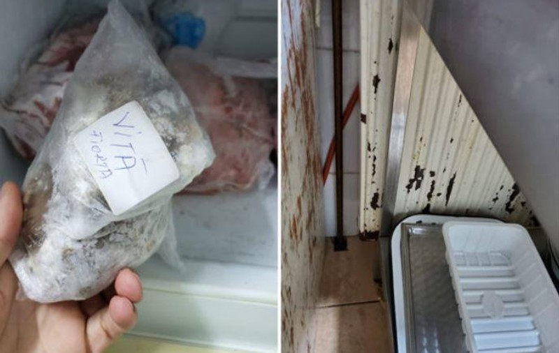 Produse expirate și frigidere ruginite într-un local din Brașov