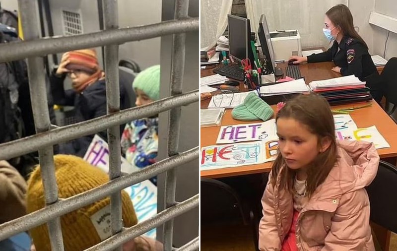 Un politician rus de opoziție acuză că Putin a băgat în dubă și copii care au protestat față de război. Imagini cu ei la secția de poliție