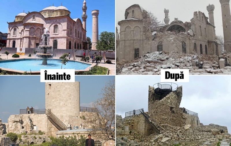 Înainte și după catastrofă. Cum arată câteva dintre clădirile istorice distruse de cutremur în Turcia și în Siria