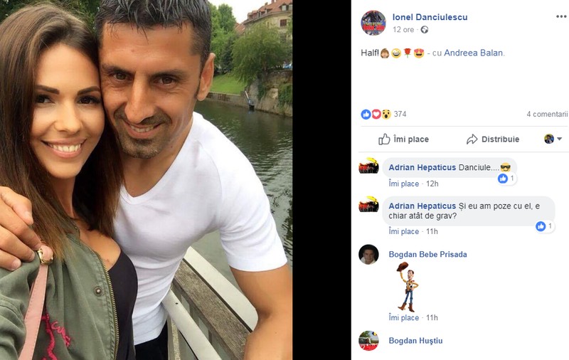 Ionel Dănciulescu a oficializat relația cu Andreea Bododel, fosta soție a lui Tibi Bălan