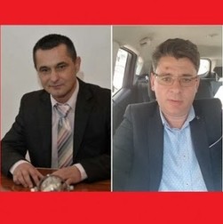 Constantin Trușcă (primar Șimian) și Lucian Coandă&nbsp; (primar Bâcleș)