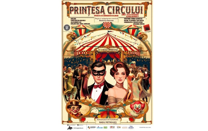 “Prinţesa circului”  revine pe scena Teatrului Naţional de Operetă şi Musical Ion Dacian pe 17 şi 18 mai