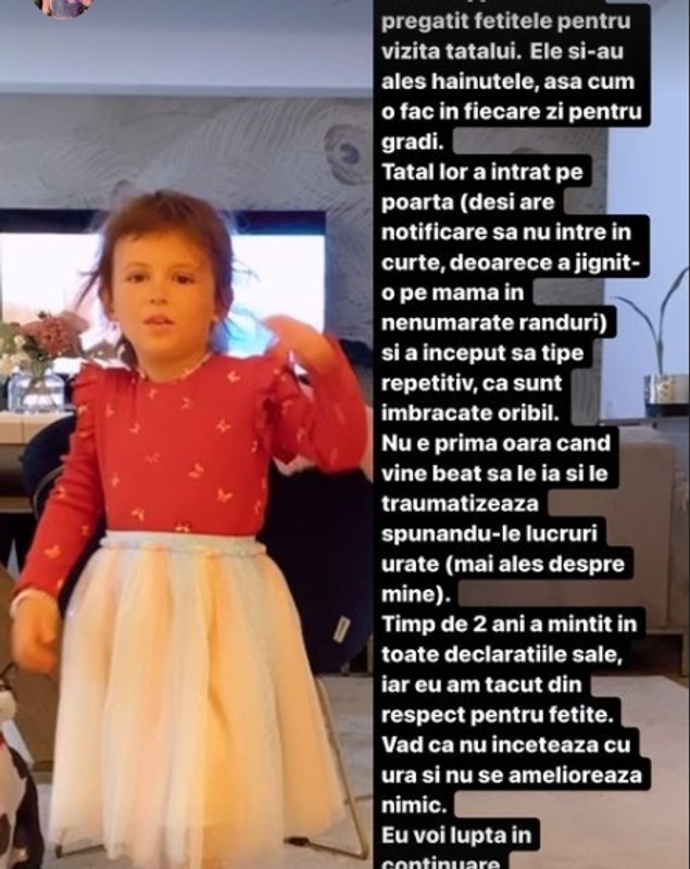 Andreea Bălan vrea custodia exclusivă a fetițelor. De ce îl acuză pe George Burcea: „Nu e prima dată când vine beat să le ia”