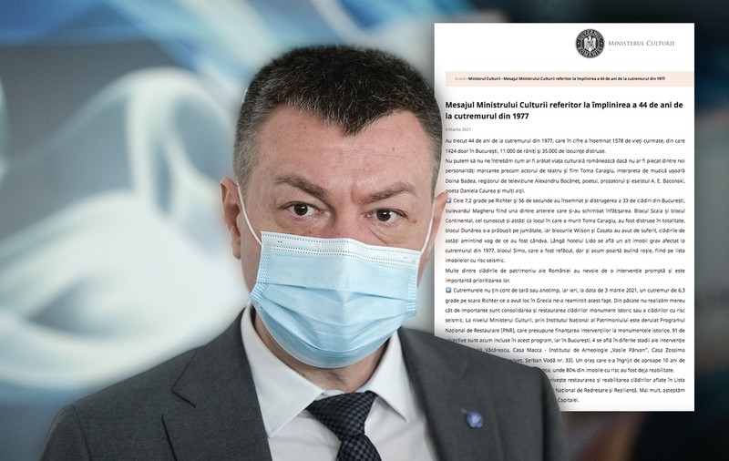 Uluitorul mesaj dat de ministrul culturii de ziua Marelui Cutremur, ca să nu-l uite lumea. Ce spune în el?