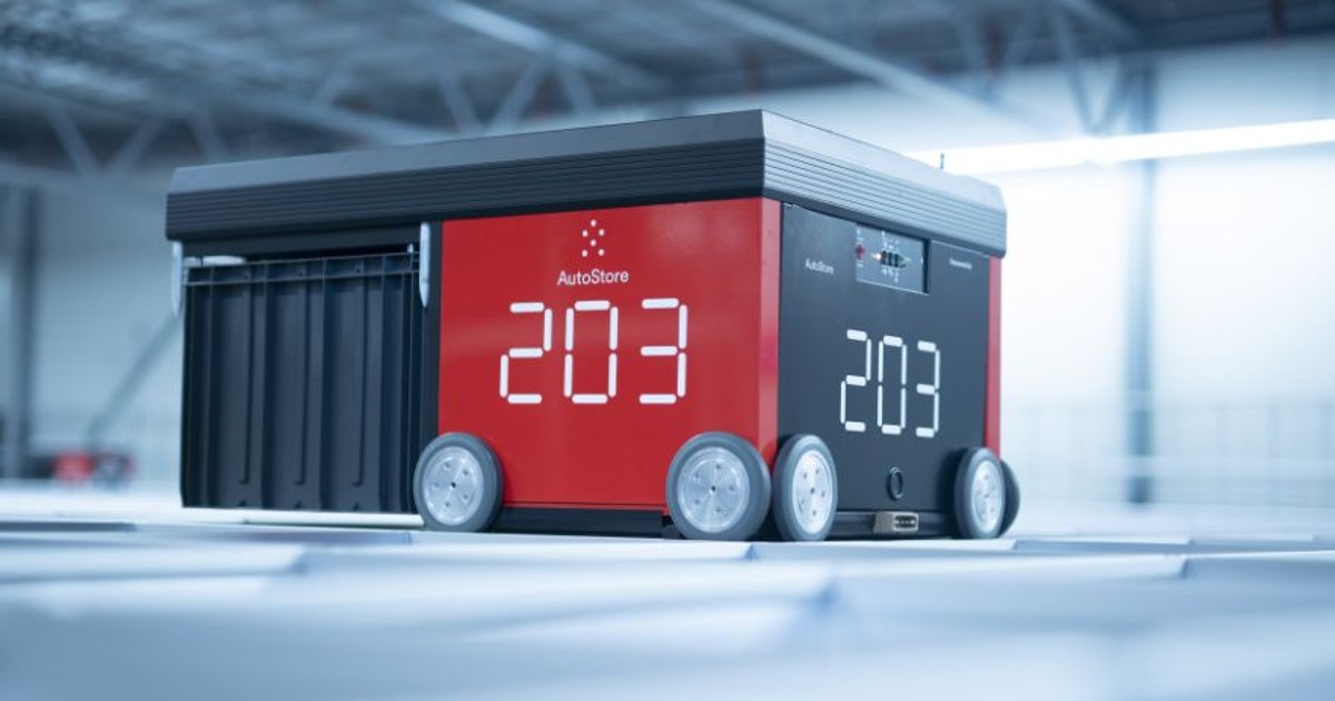 Gigantul japonez SoftBank investește 2,8 miliarde de dolari în firma norvegiană de robotică AutoStore. Robot AutoStore bazat pe tehnologia sa de stocare a mărfurilor sub formă de cuburi