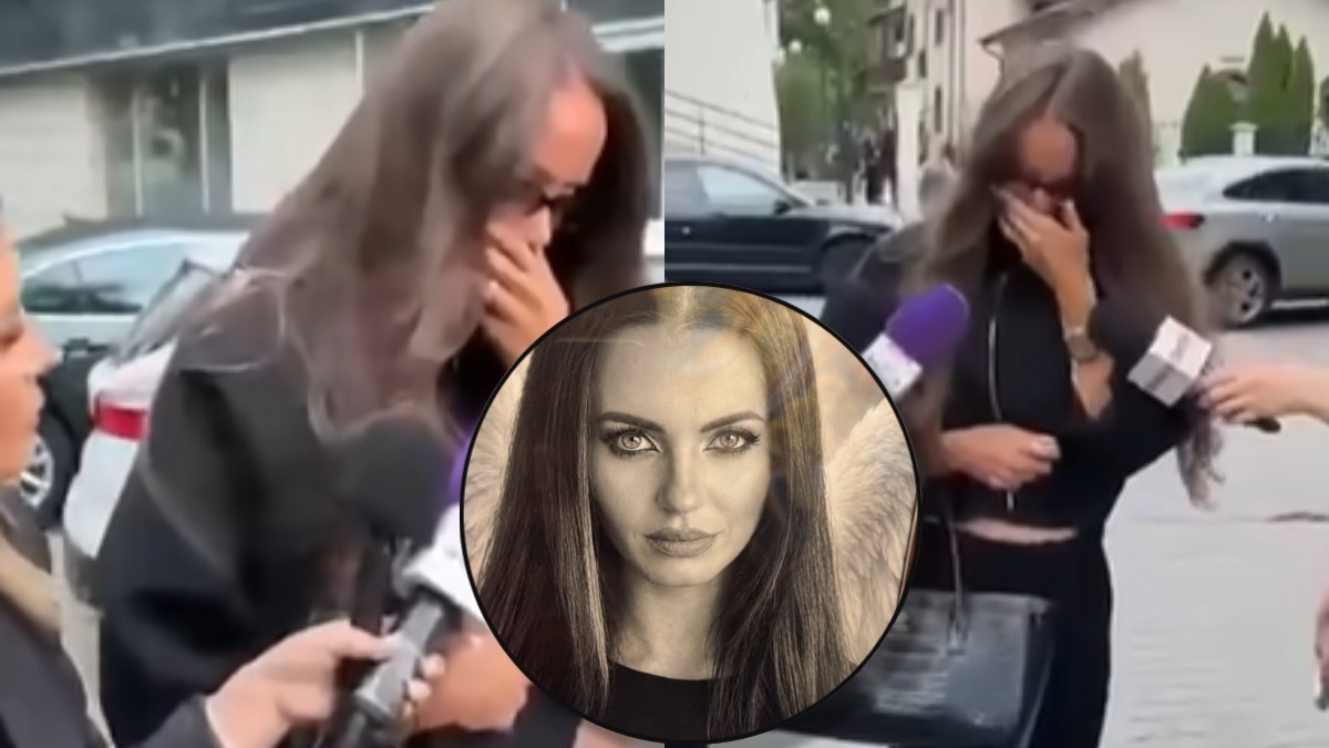 Bianca Drăgușanu la priveghiul prietenei sale, Mădălina Apostol